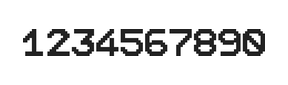10×12数字点阵字体 ddN1012AB0636