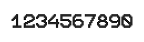 10×12数字点阵字体 ddN1012AB0642
