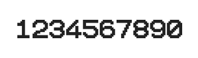 10×12数字点阵字体 ddN1012AB0644