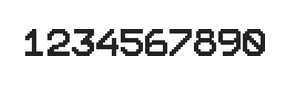 10×12数字点阵字体 ddN1012AB0650