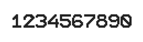 10×12数字点阵字体 ddN1012AB0651