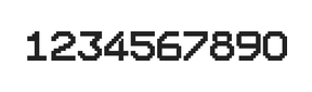 10×12数字点阵字体 ddN1012AB0660