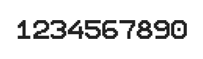 10×12数字点阵字体 ddN1012AB0662