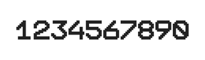 10×12数字点阵字体 ddN1012AB0664