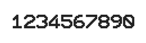 10×12数字点阵字体 ddN1012AB0665