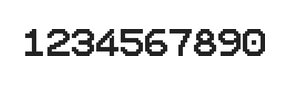 10×12数字点阵字体 ddN1012AB0673