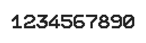 10×12数字点阵字体 ddN1012AB0678
