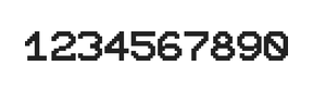 10×12数字点阵字体 ddN1012AB0694