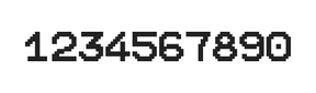 10×12数字点阵字体 ddN1012AB0704