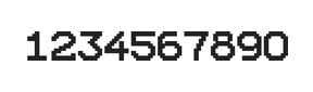 10×12数字点阵字体 ddN1012AB0713