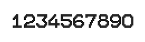 10×12数字点阵字体 ddN1012AB0719