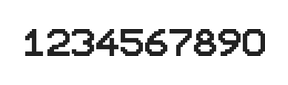 10×12数字点阵字体 ddN1012AB0722