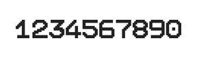 10×12数字点阵字体 ddN1012AB0732