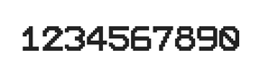 10×12数字点阵字体 ddN1012AB0737