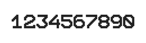 10×12数字点阵字体 ddN1012AB0741