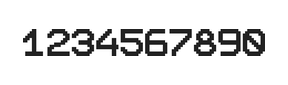 10×12数字点阵字体 ddN1012AB0742
