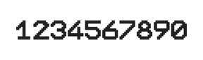 10×12数字点阵字体 ddN1012AB0745