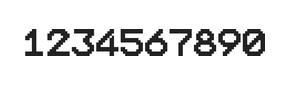 10×12数字点阵字体 ddN1012AB0749