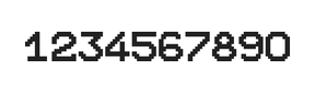 10×12数字点阵字体 ddN1012AB0753