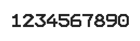 10×12数字点阵字体 ddN1012AB0767