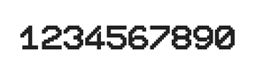 10×12数字点阵字体 ddN1012AB0792