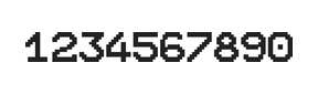 10×12数字点阵字体 ddN1012AB0795