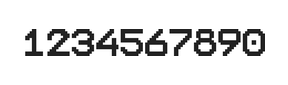10×12数字点阵字体 ddN1012AB0801