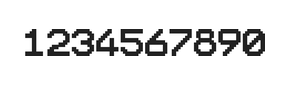 10×12数字点阵字体 ddN1012AB0826