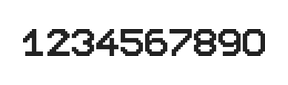 10×12数字点阵字体 ddN1012AB0837