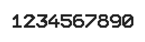 10×12数字点阵字体 ddN1012AB0839