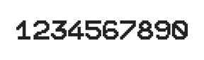 10×12数字点阵字体 ddN1012AB0841