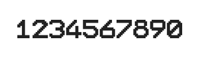 10×12数字点阵字体 ddN1012AB0850
