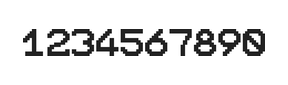 10×12数字点阵字体 ddN1012AB0852