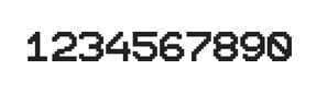 10×12数字点阵字体 ddN1012AB0864