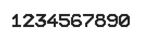10×12数字点阵字体 ddN1012AB0871