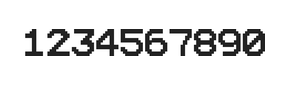 10×12数字点阵字体 ddN1012AB0887