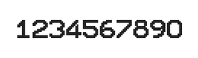 10×12数字点阵字体 ddN1012AB0889
