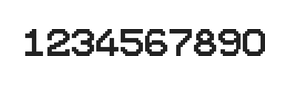 10×12数字点阵字体 ddN1012AB0890