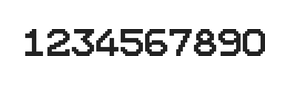 10×12数字点阵字体 ddN1012AB0918