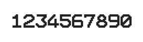 10×12数字点阵字体 ddN1012AB0923