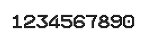 10×12数字点阵字体 ddN1012AB0924