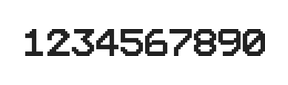 10×12数字点阵字体 ddN1012AB0929