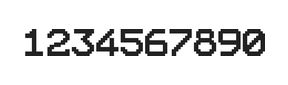 10×12数字点阵字体 ddN1012AB0931