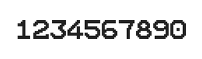 10×12数字点阵字体 ddN1012AB0941