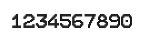 10×12数字点阵字体 ddN1012AB0944