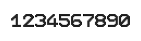 10×12数字点阵字体 ddN1012AB0945