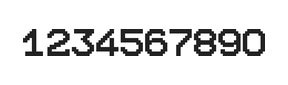 10×12数字点阵字体 ddN1012AB0946