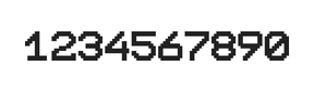 10×12数字点阵字体 ddN1012AB0950