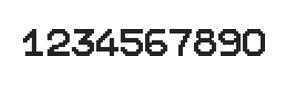 10×12数字点阵字体 ddN1012AB0967