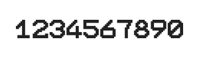 10×12数字点阵字体 ddN1012AB0968